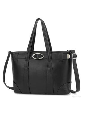 Vegan Leather Tote Bag Satchel Shoulder Handbag Waterproof Large Capacity
